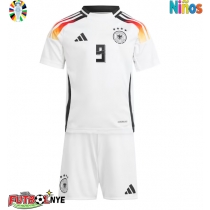Camiseta Alemania Niclas Fullkrug #9 Primera Equipación para niños Eurocopa 2024 manga corta (+ pantalones cortos)